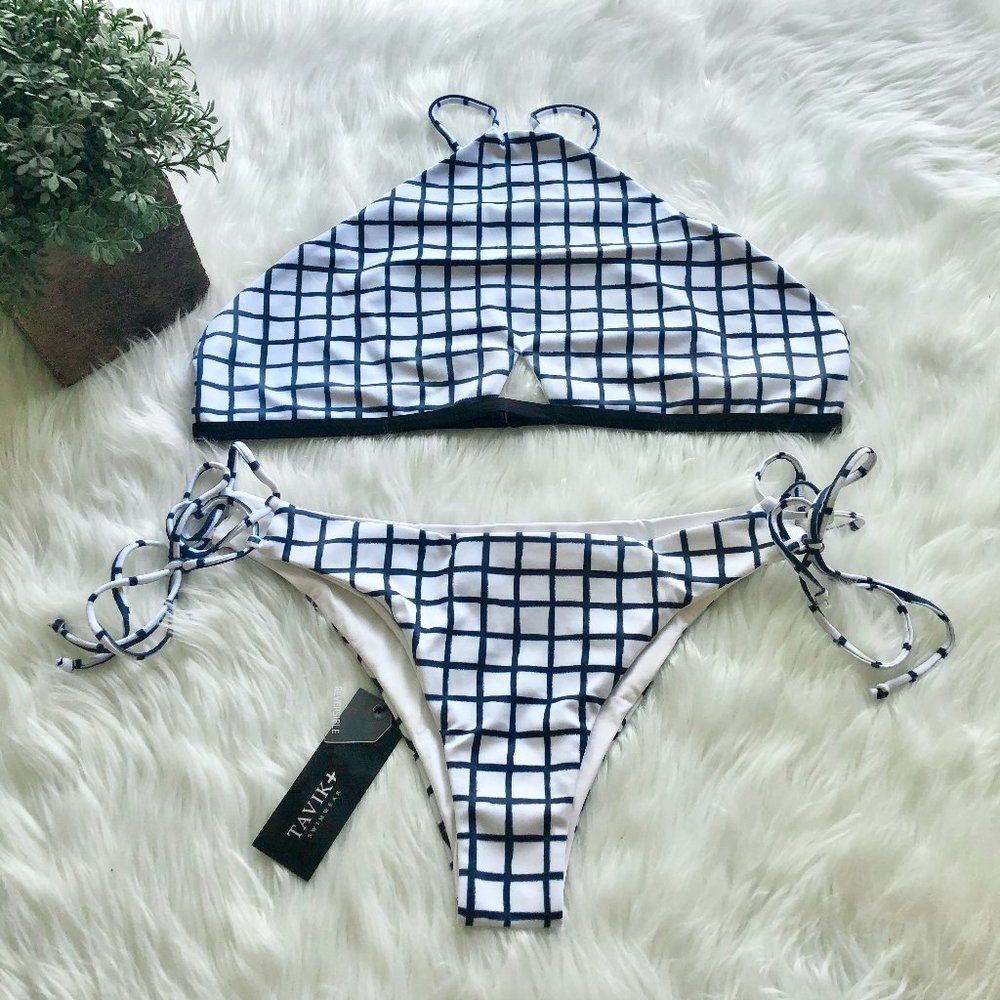 New with Tags Tavik + White Grid Bikini - Size L